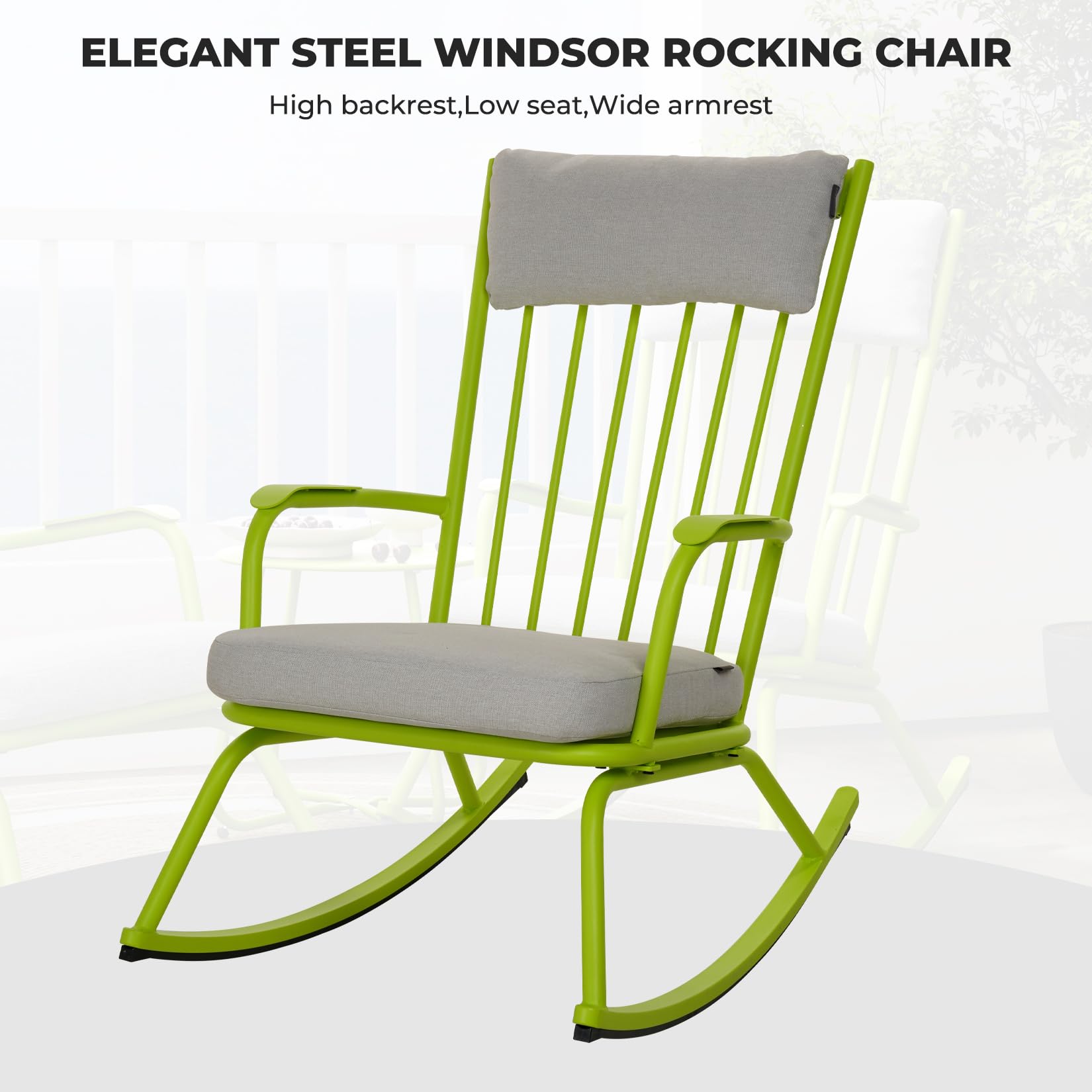 Outdoor Rocking Bistro Set with Cushions