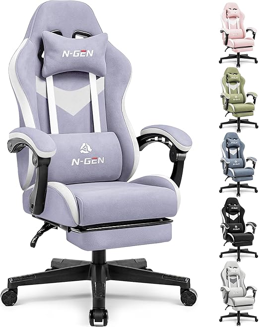 Ergonomic Gaming Chair with Lumbar Support and Adjustable Armrests