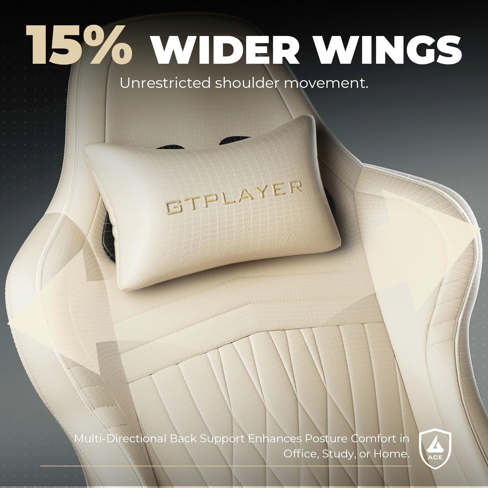 Music Gaming Chair with Built-in Speakers and Bluetooth