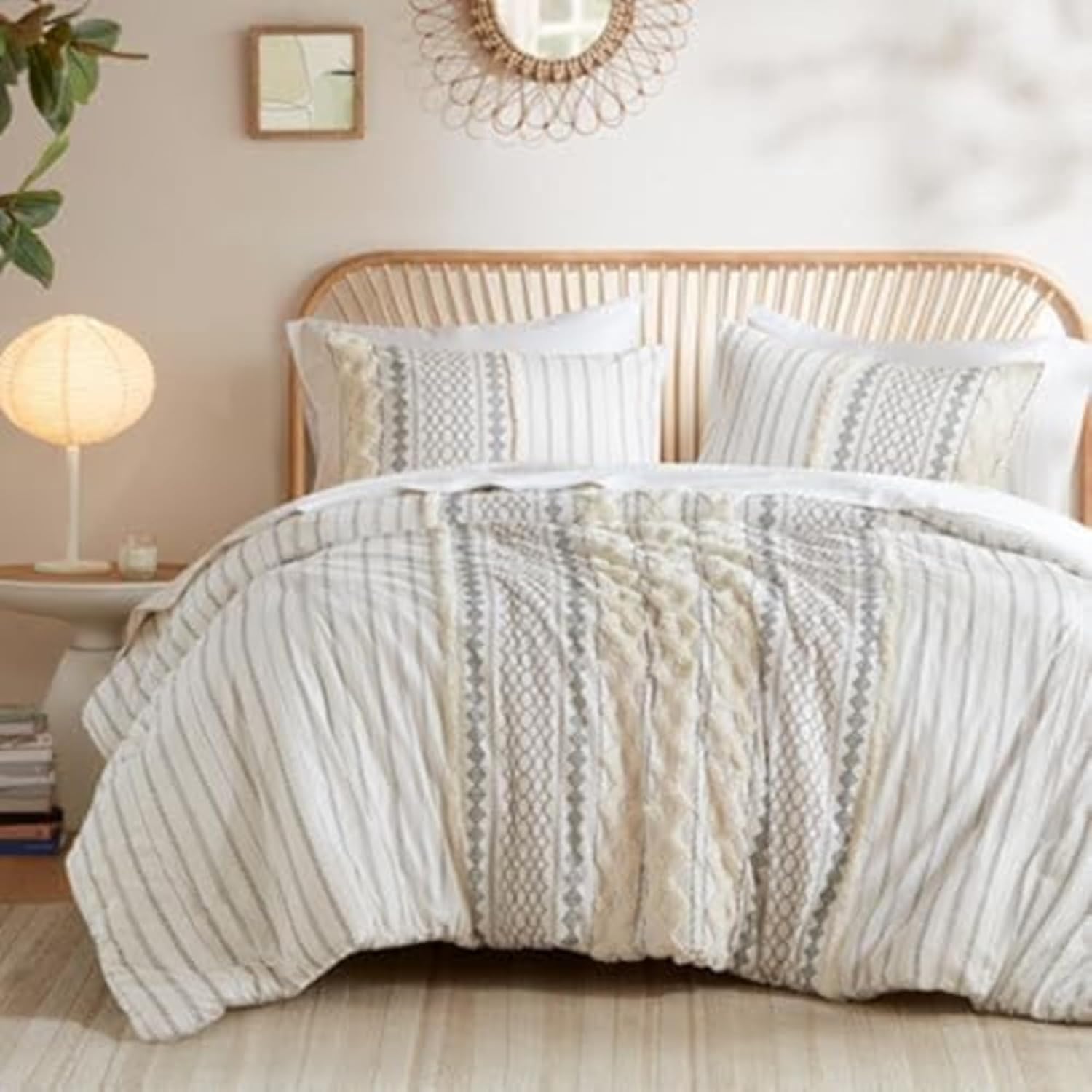 Cotton Chenille Tufted Comforter Set King