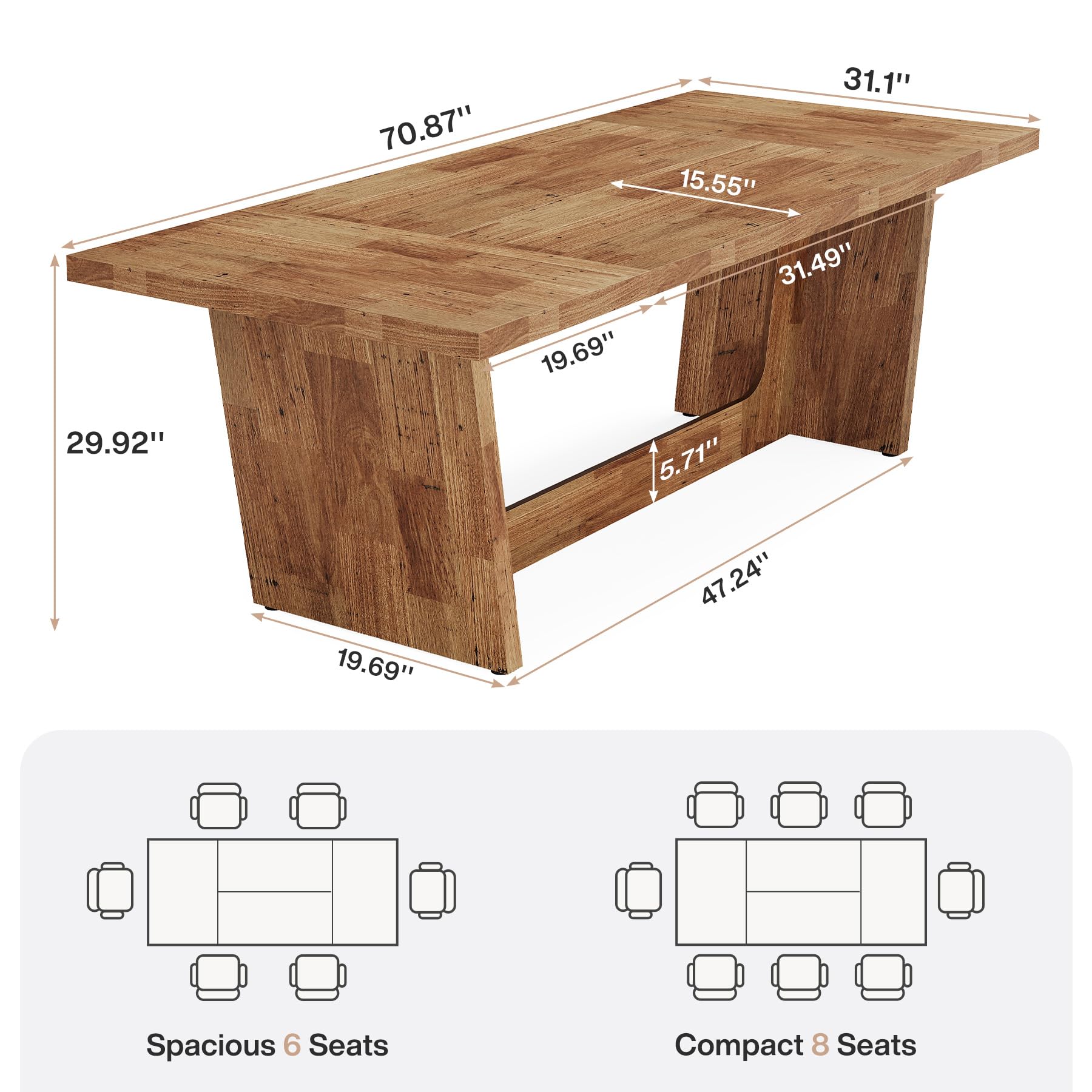 12FT Conference Table for 12-14 Person