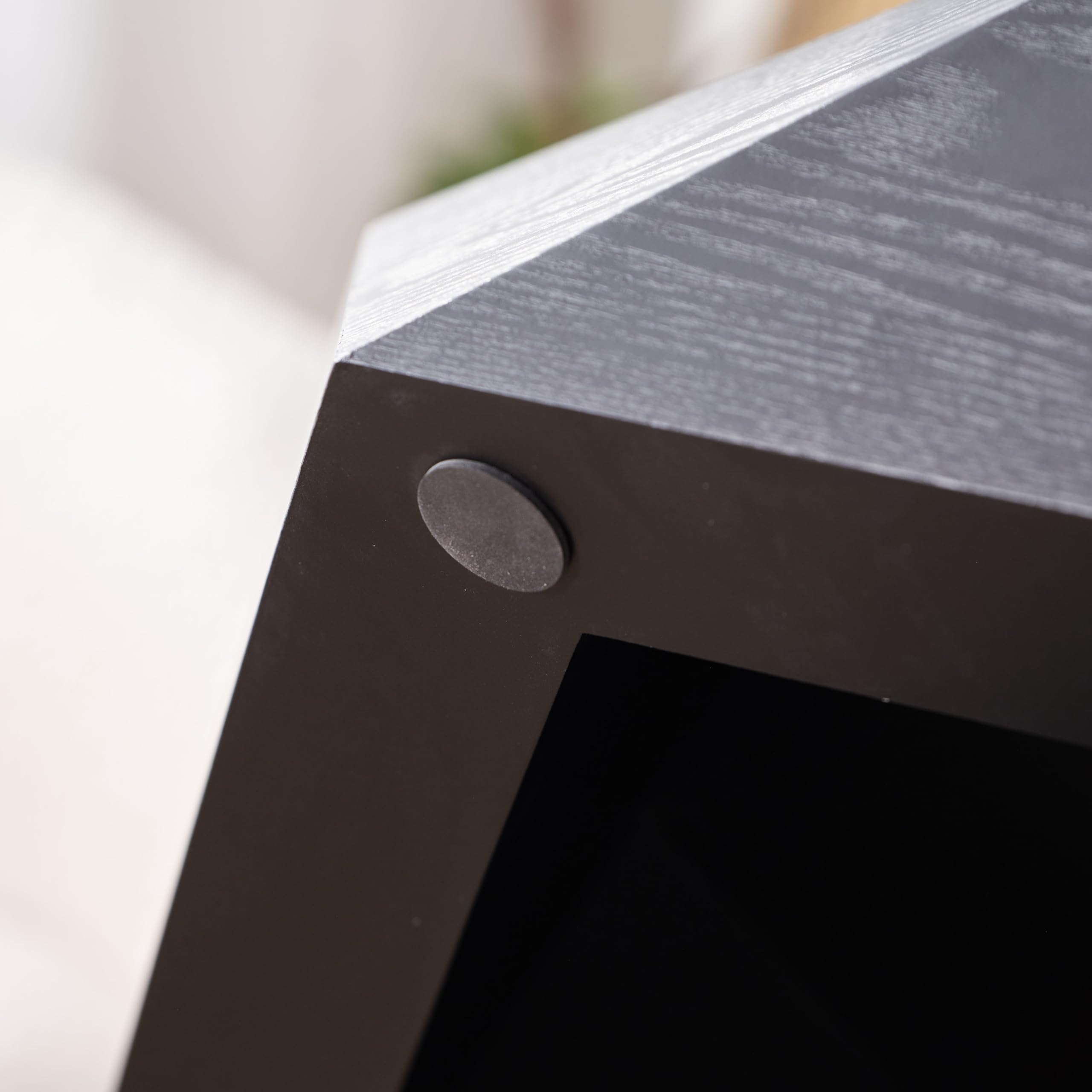 36.61" Round Drum Coffee Table with Storage