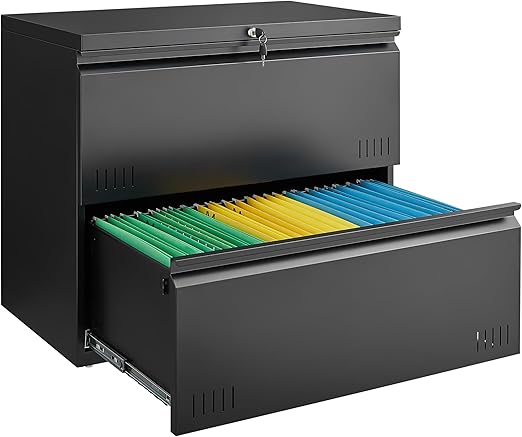 3-Drawer Mobile File Cabinet with Lock