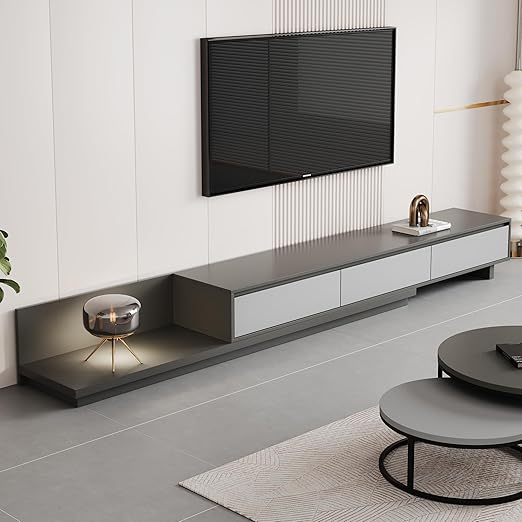 Extendable TV Stand with 3 Drawers