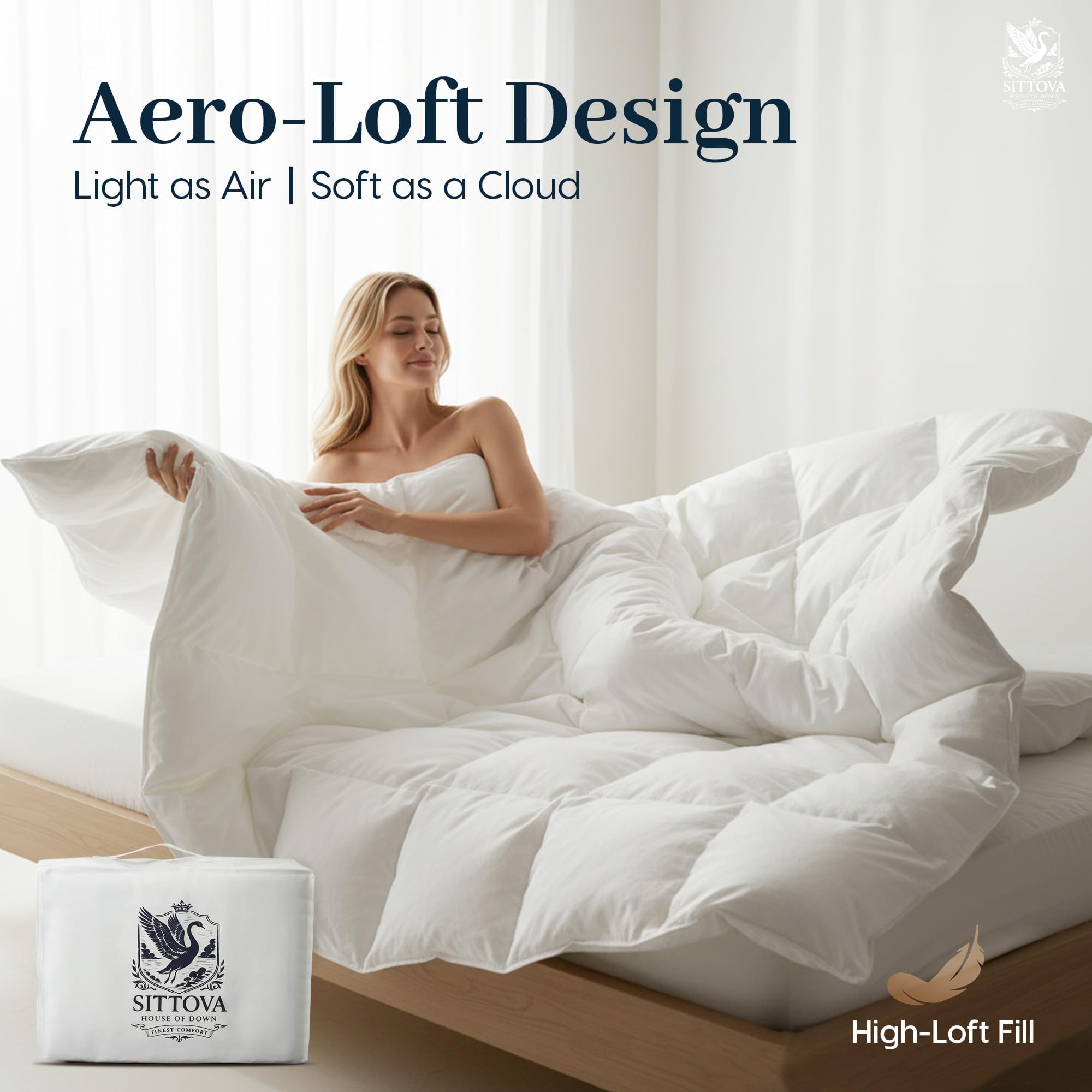 King Size Goose Down Comforter All-Season