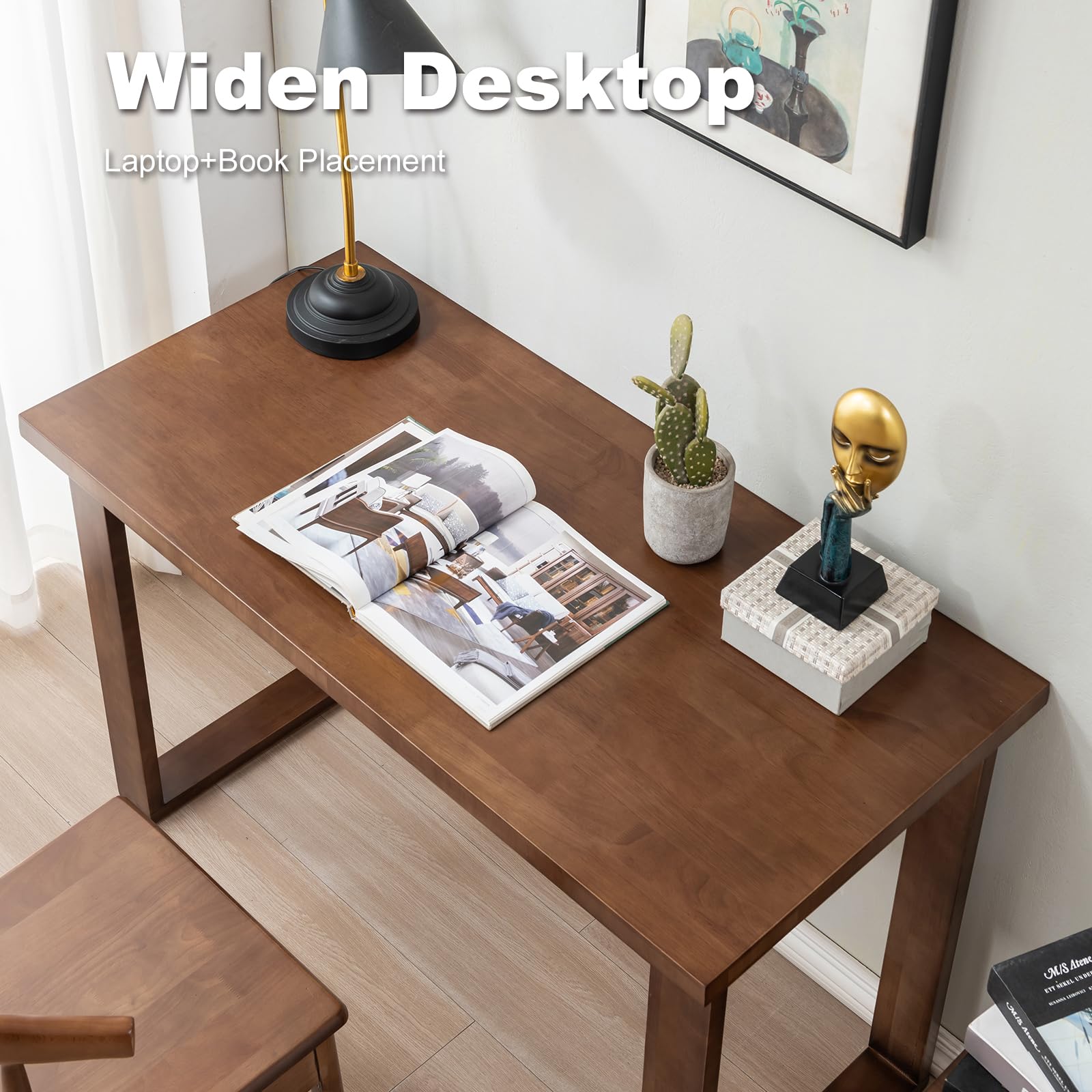 Solid Wood Computer Desk 47 Inch