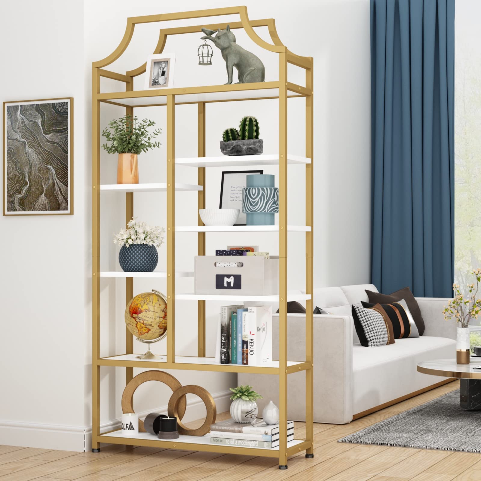 8-Shelf Etagere Bookcase