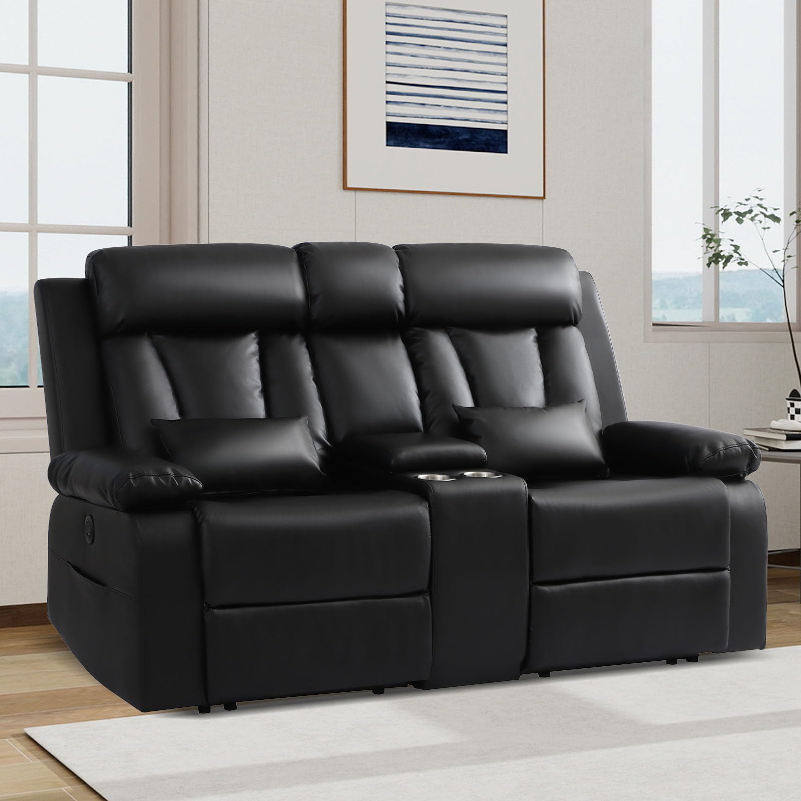 Power Reclining Loveseat with Console and USB Ports