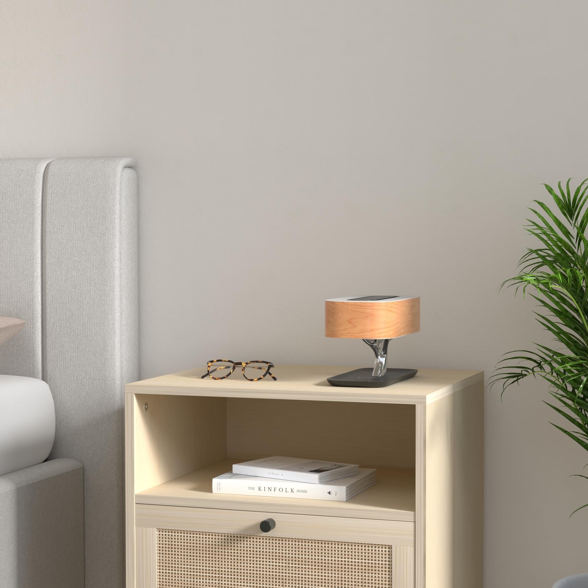 Bedside Lamp with Bluetooth Speaker and Wireless Charger