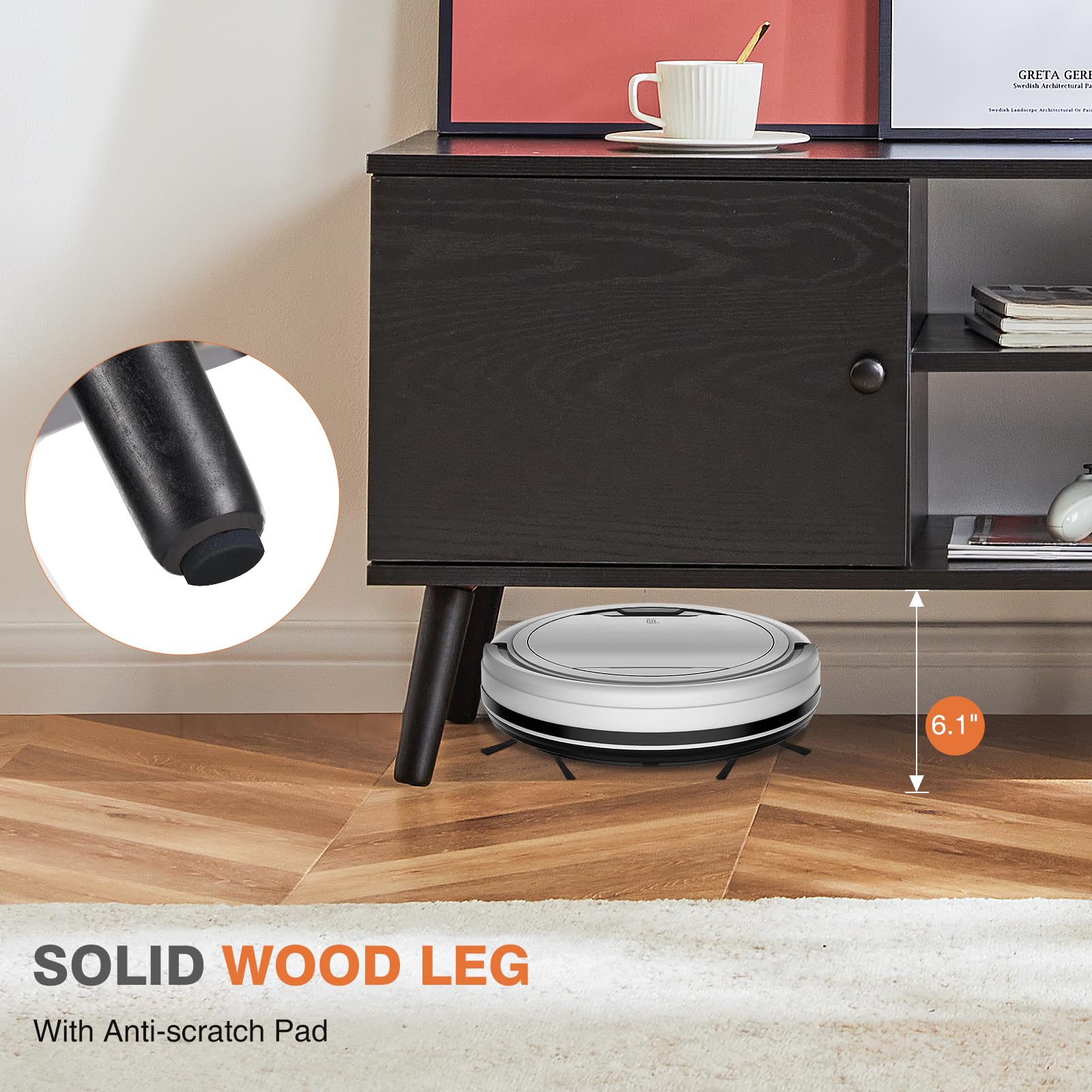 Modern Mid Century TV Stand with Storage