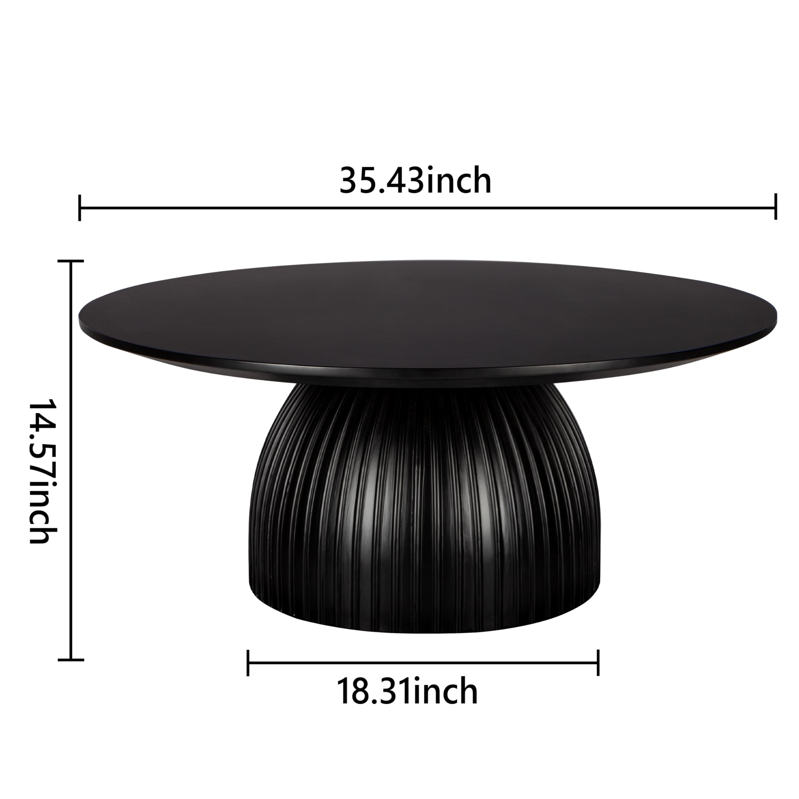 Black Round Coffee Table