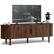 TV Stand for 60" TVs with Sliding Doors and Storage