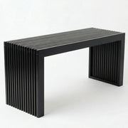 36 Inch Bamboo Bench Waterfall Black