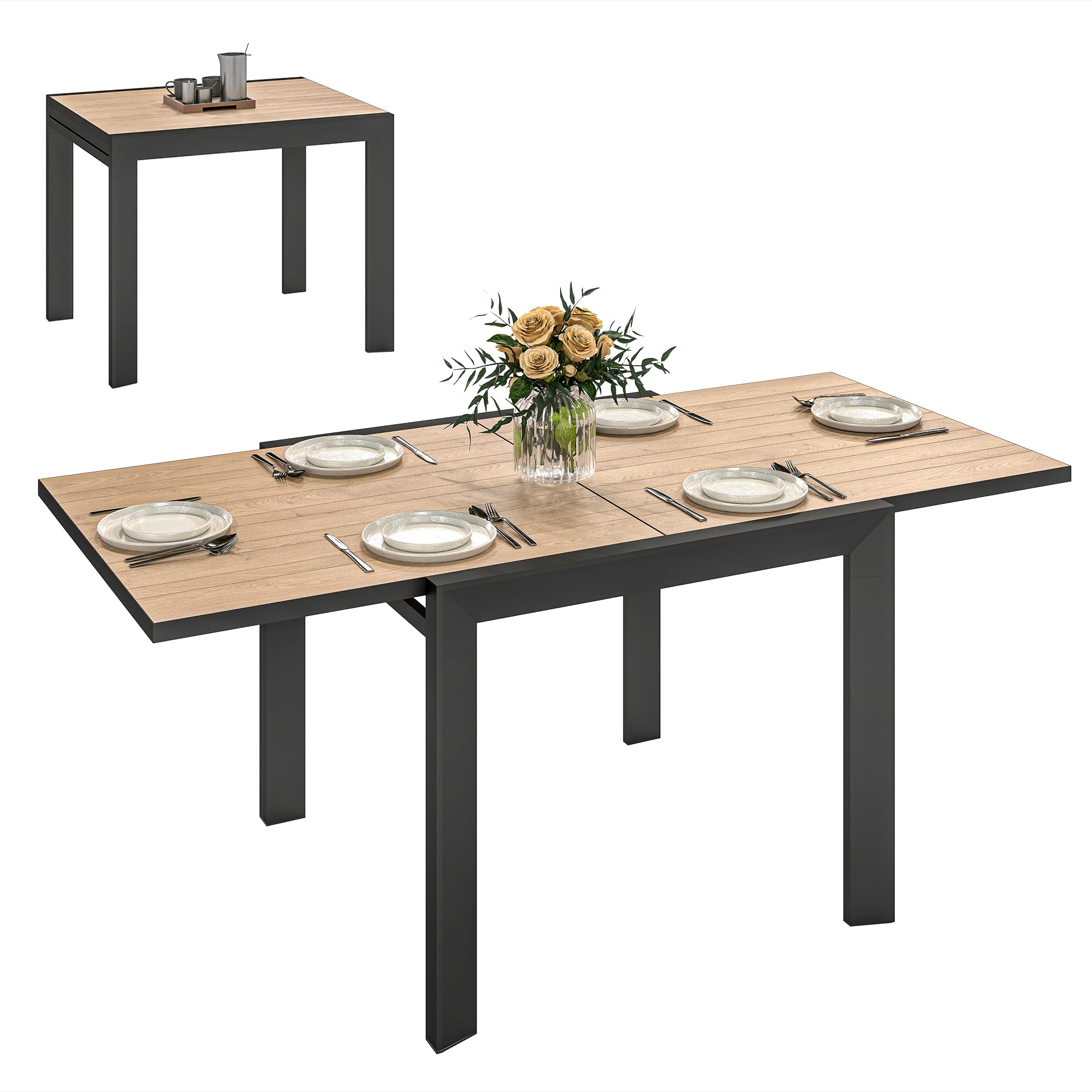 Expandable Aluminum Outdoor Dining Table