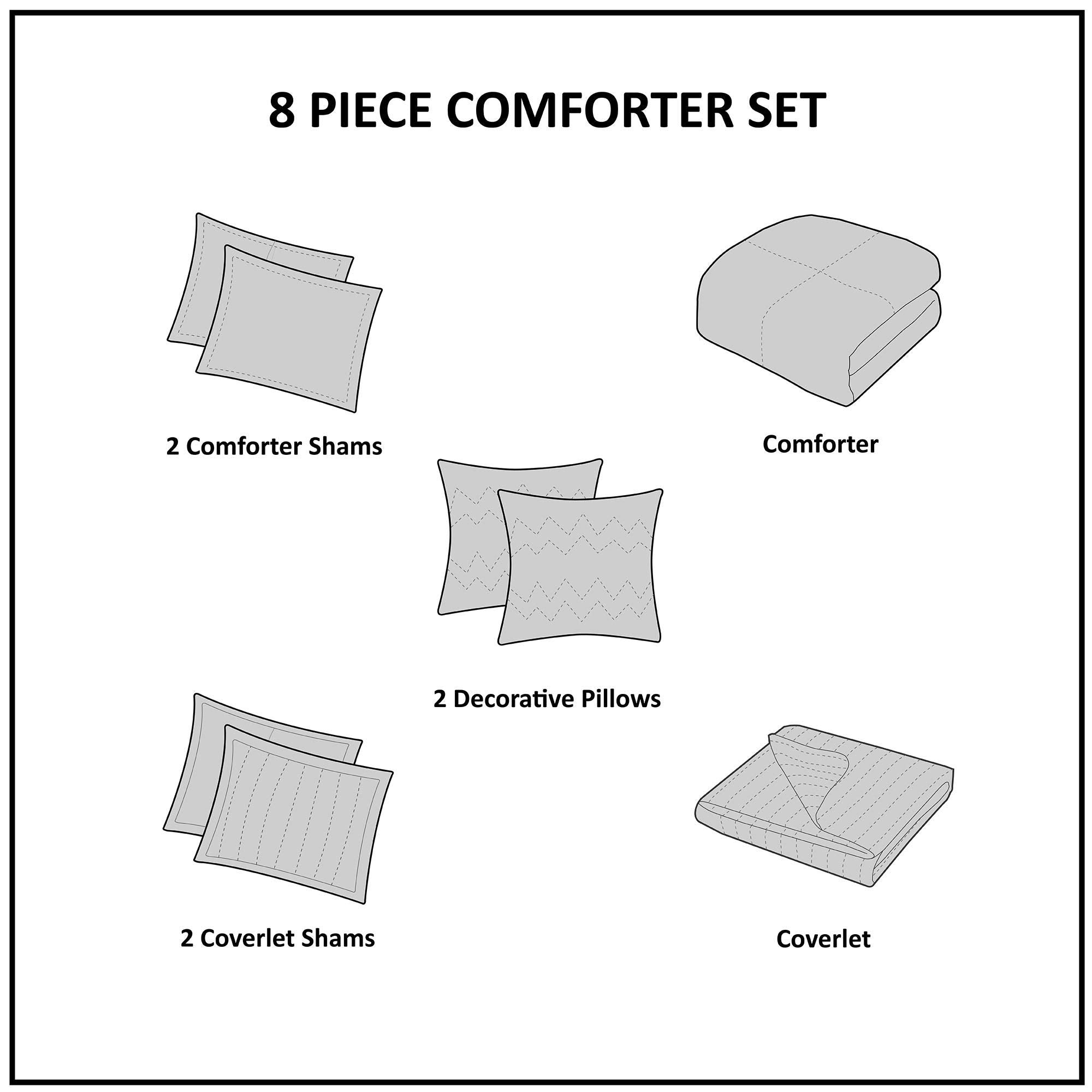 Heritage 8-Piece Comforter and Coverlet Set