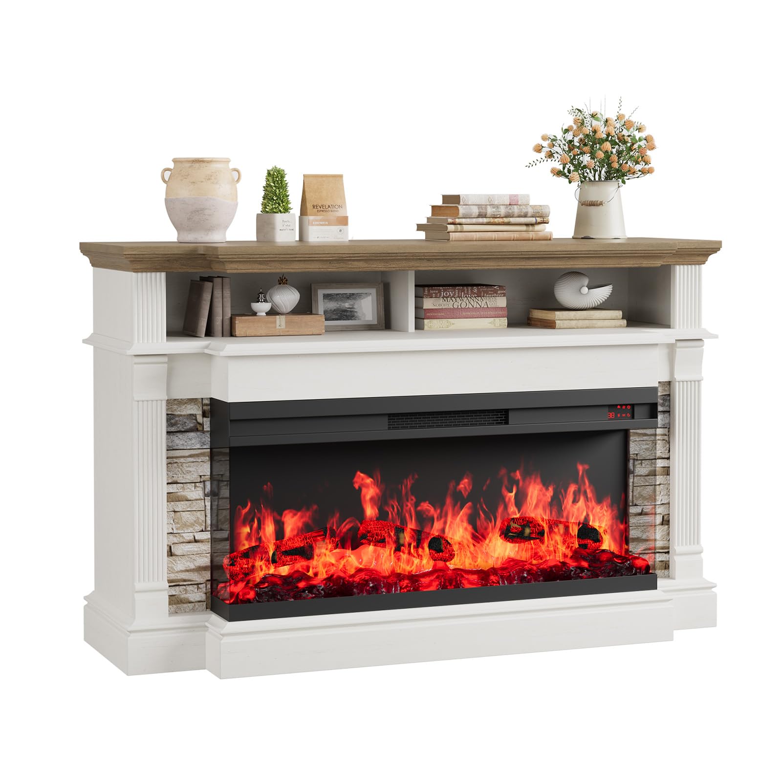 Fireplace TV Stand for TVs up to 65 Inches with Electric Fireplace