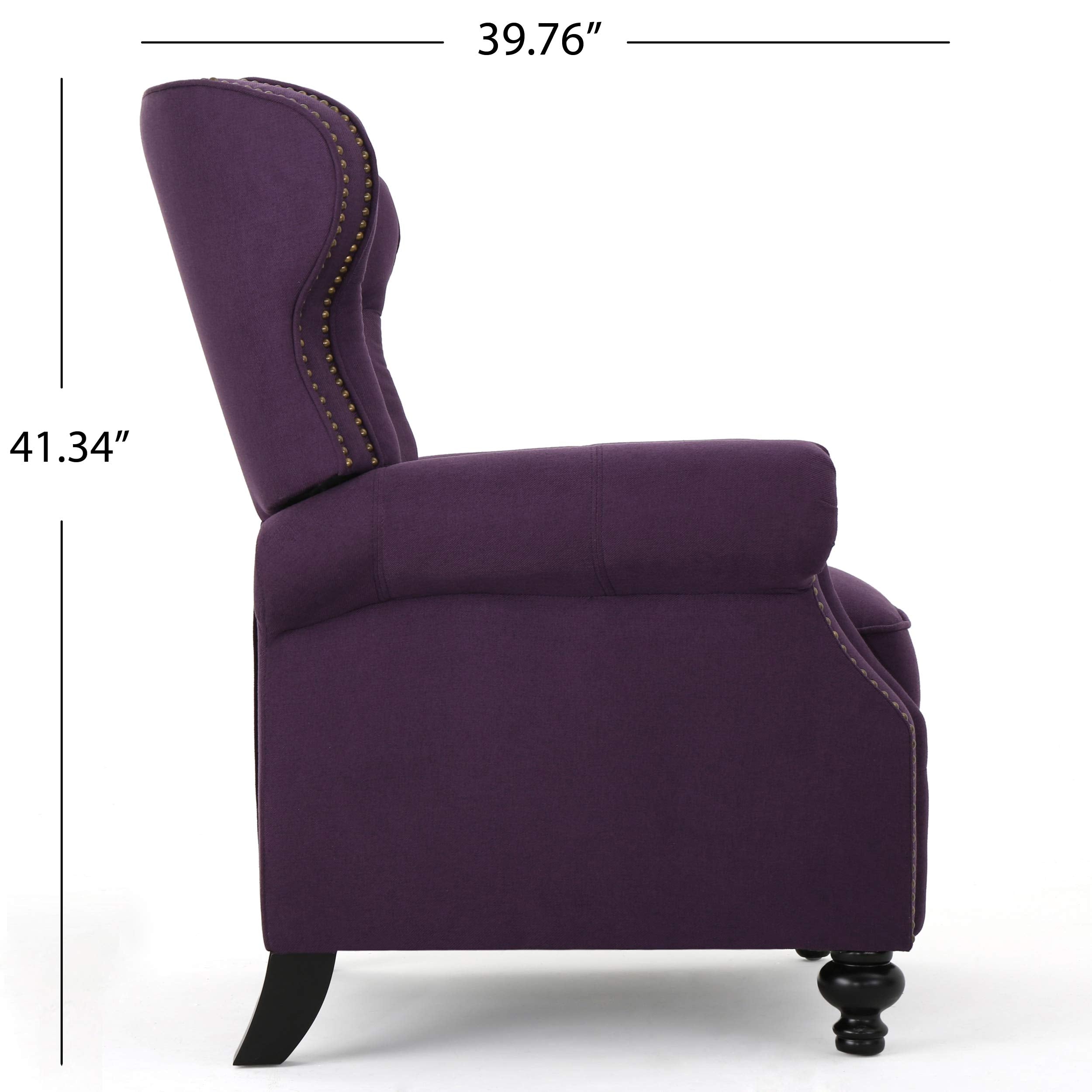 Button Tufted Wingback Recliner Chair