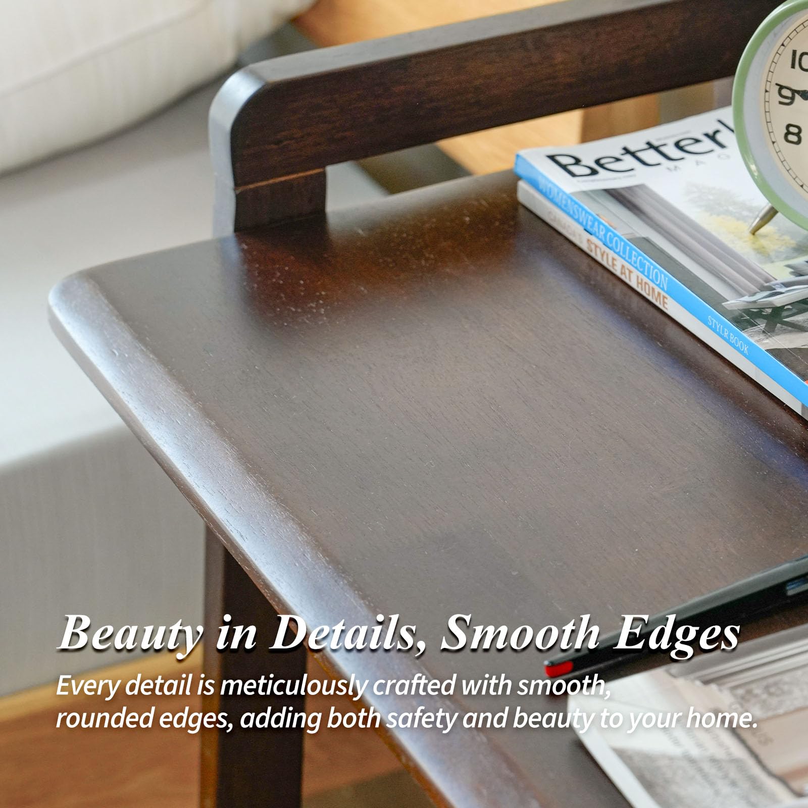 Foldable Oak Computer Desk