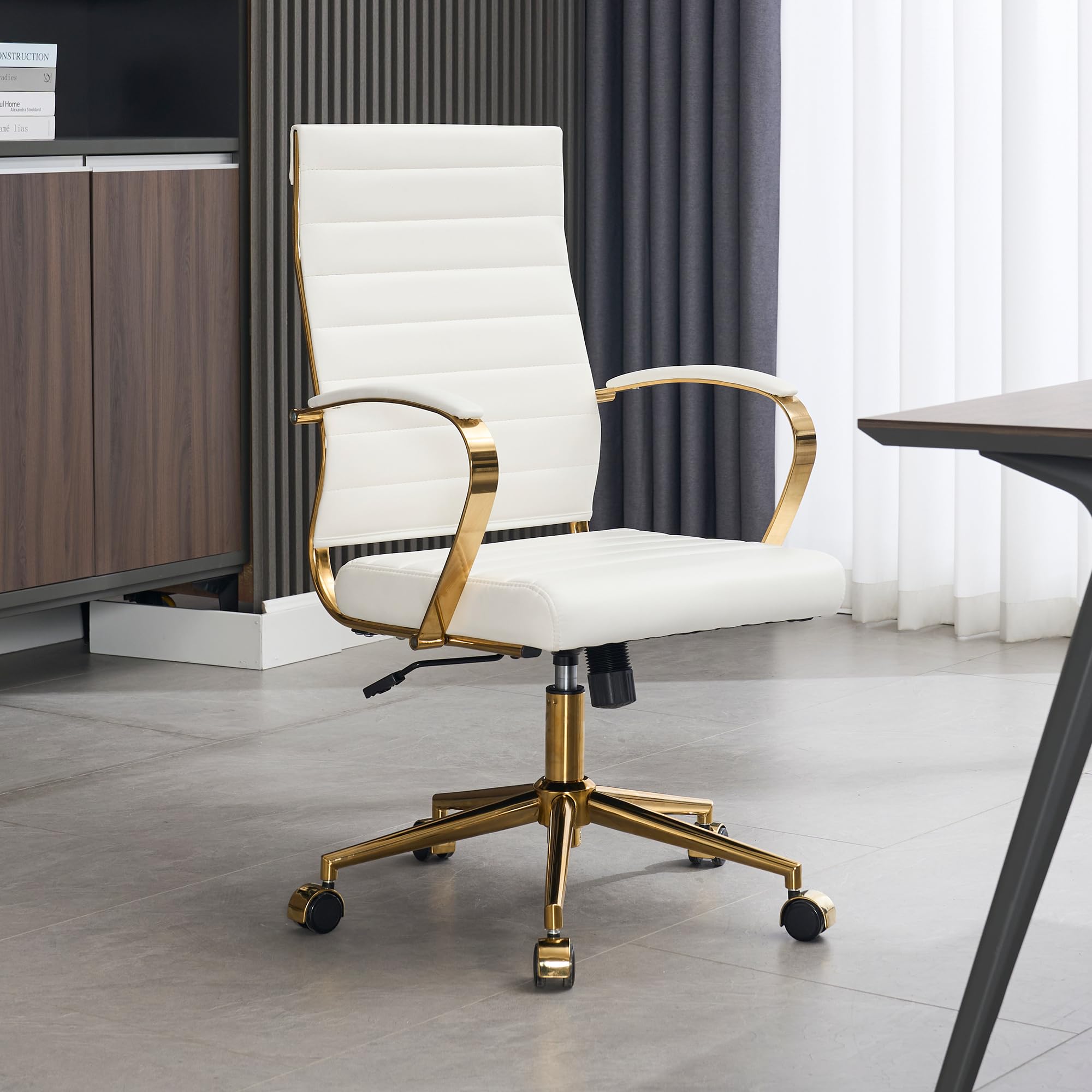 Ergonomic Gold Office Chair with Adjustable Height