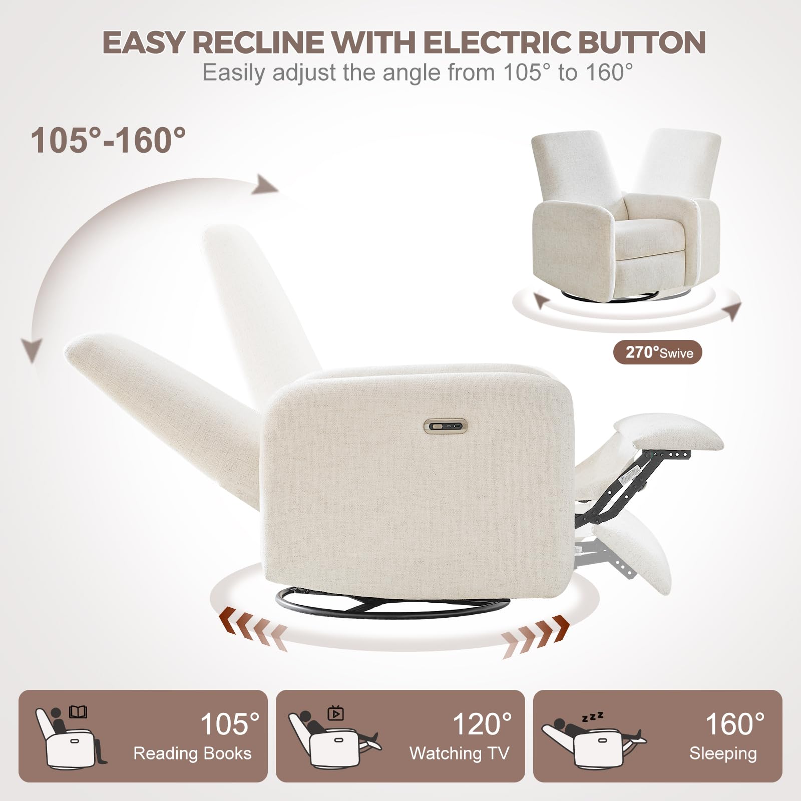 Power Recliner Chair with USB Charging Ports