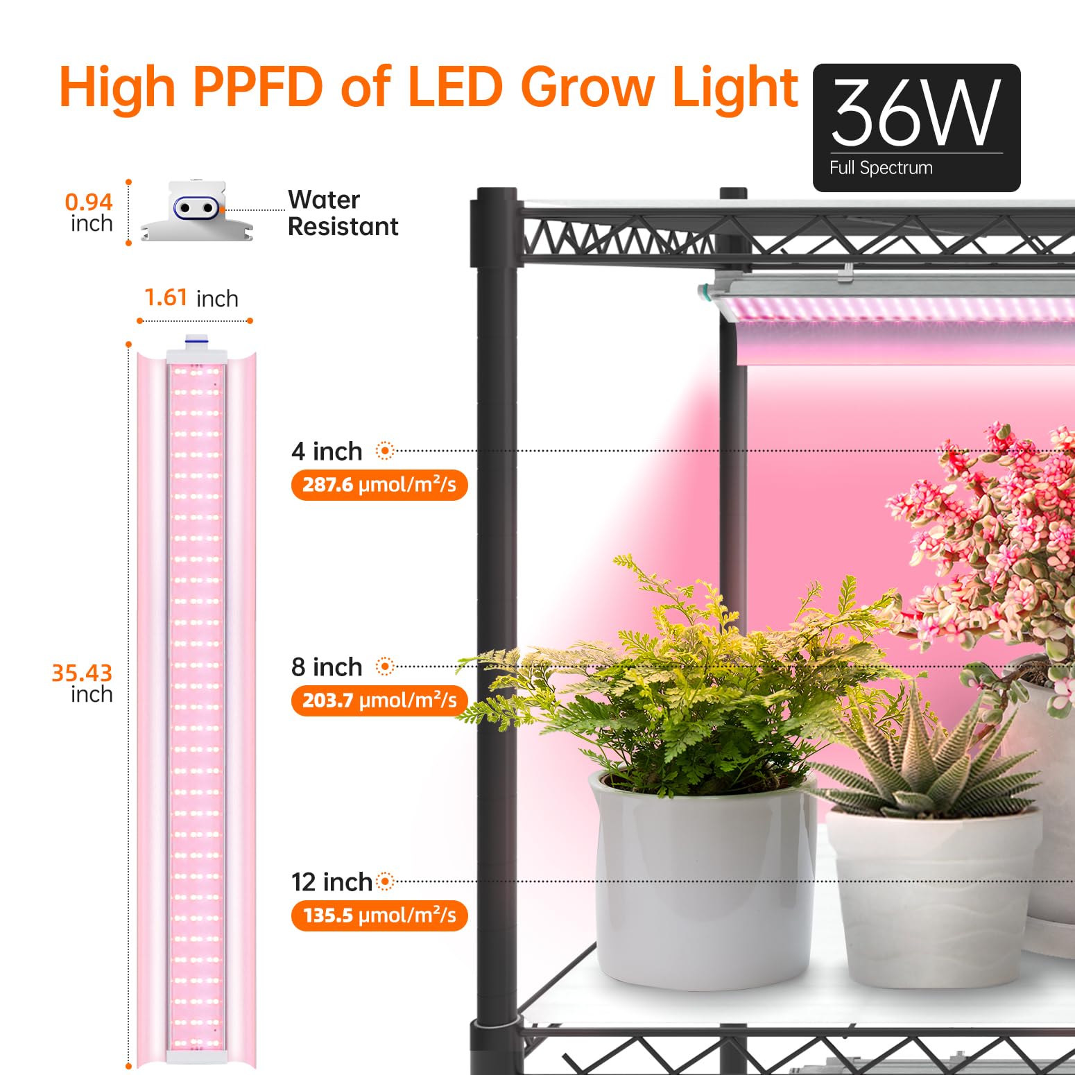 5-Tier Plant Stand with Grow Lights