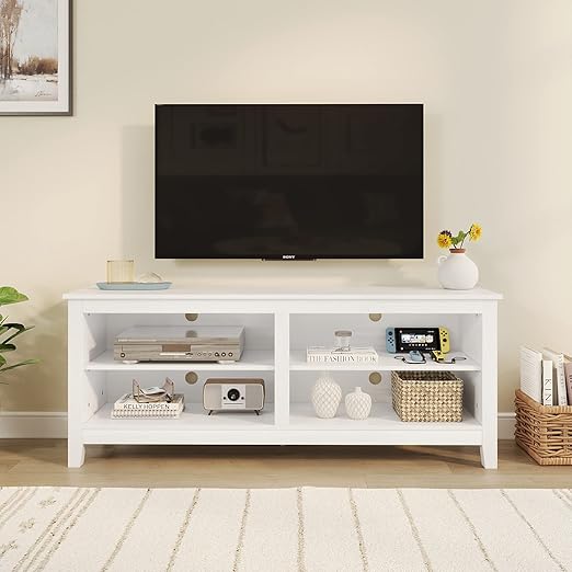 Classic 4 Cubby TV Stand for 60 Inch TV