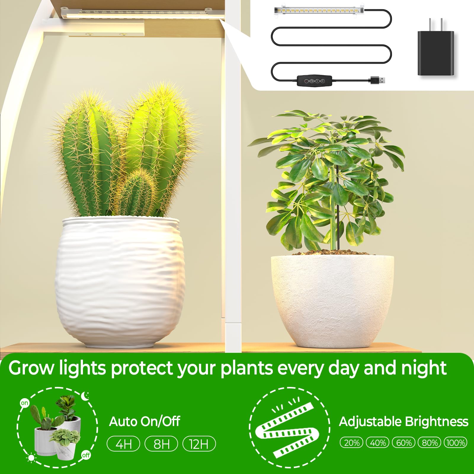 7-Tier Plant Stand with Grow Lights