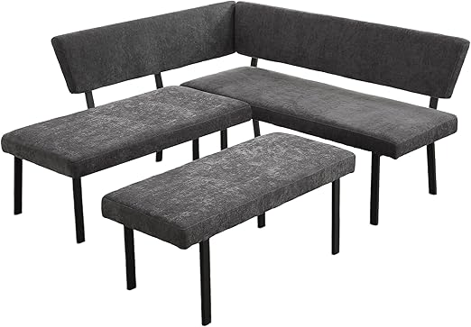 3-Piece Corner Dining Table Set with Bench