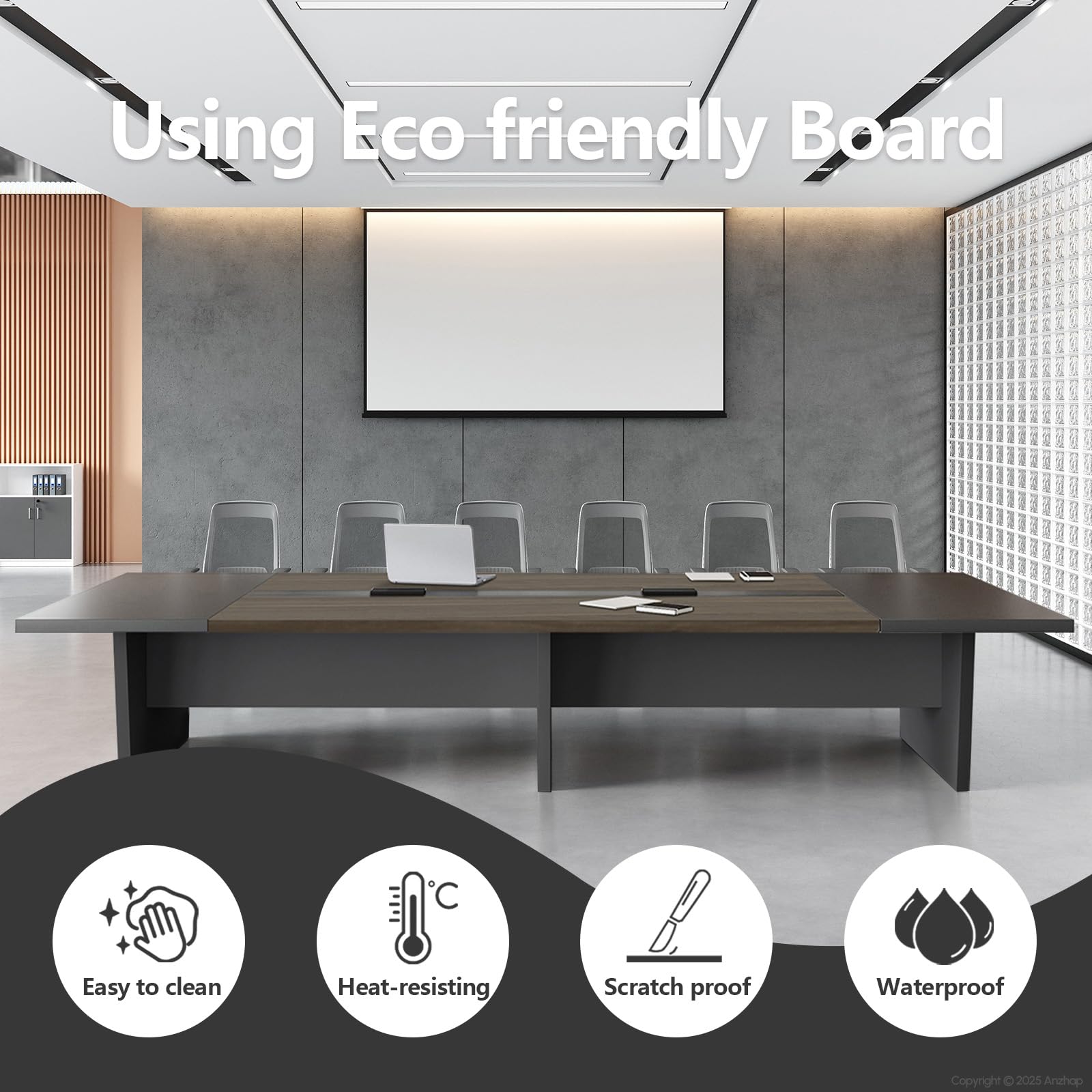 10FT Conference Table with Cable Management