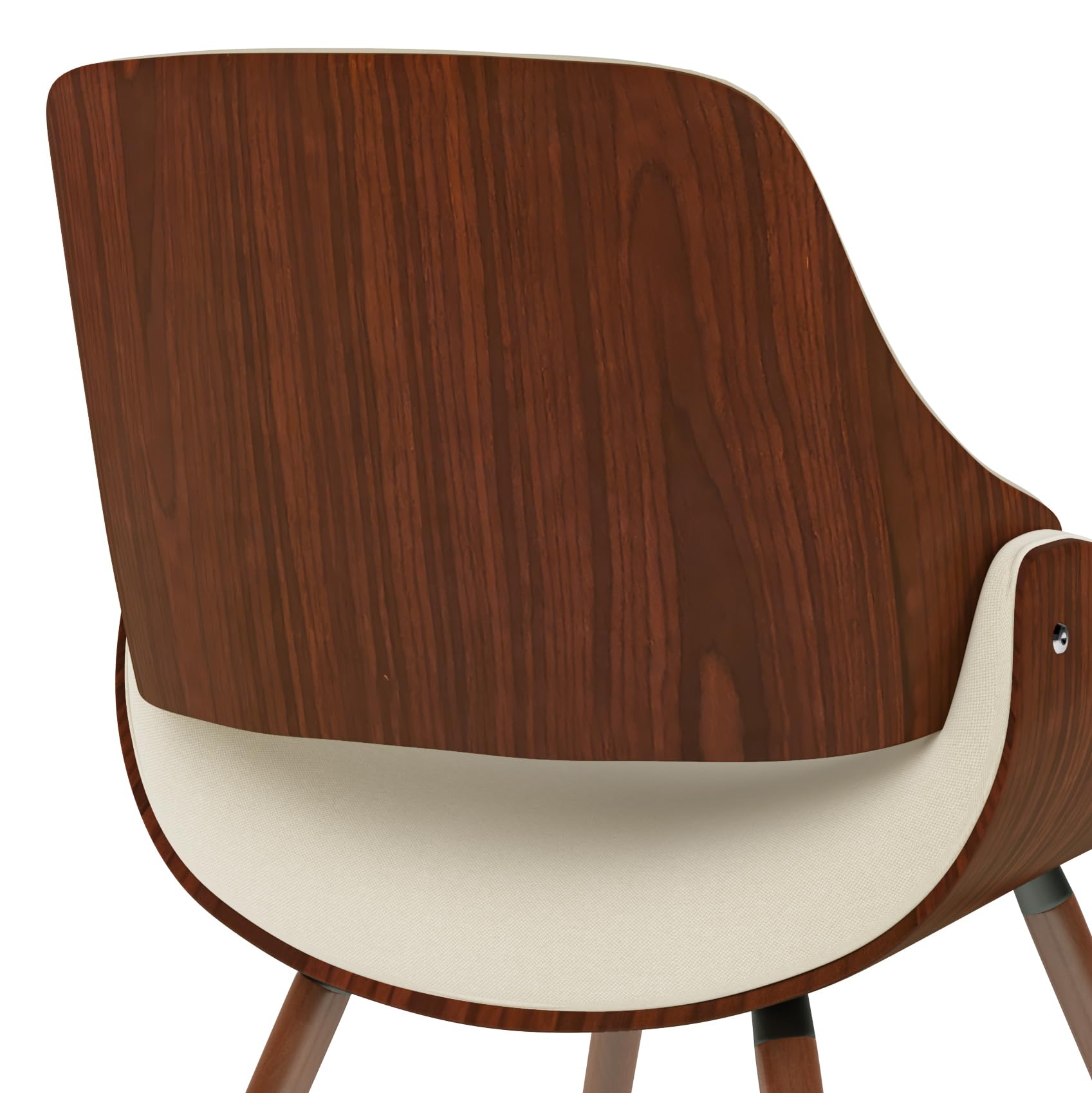 Malden Upholstered Dining Chair with Curved Bentwood Back