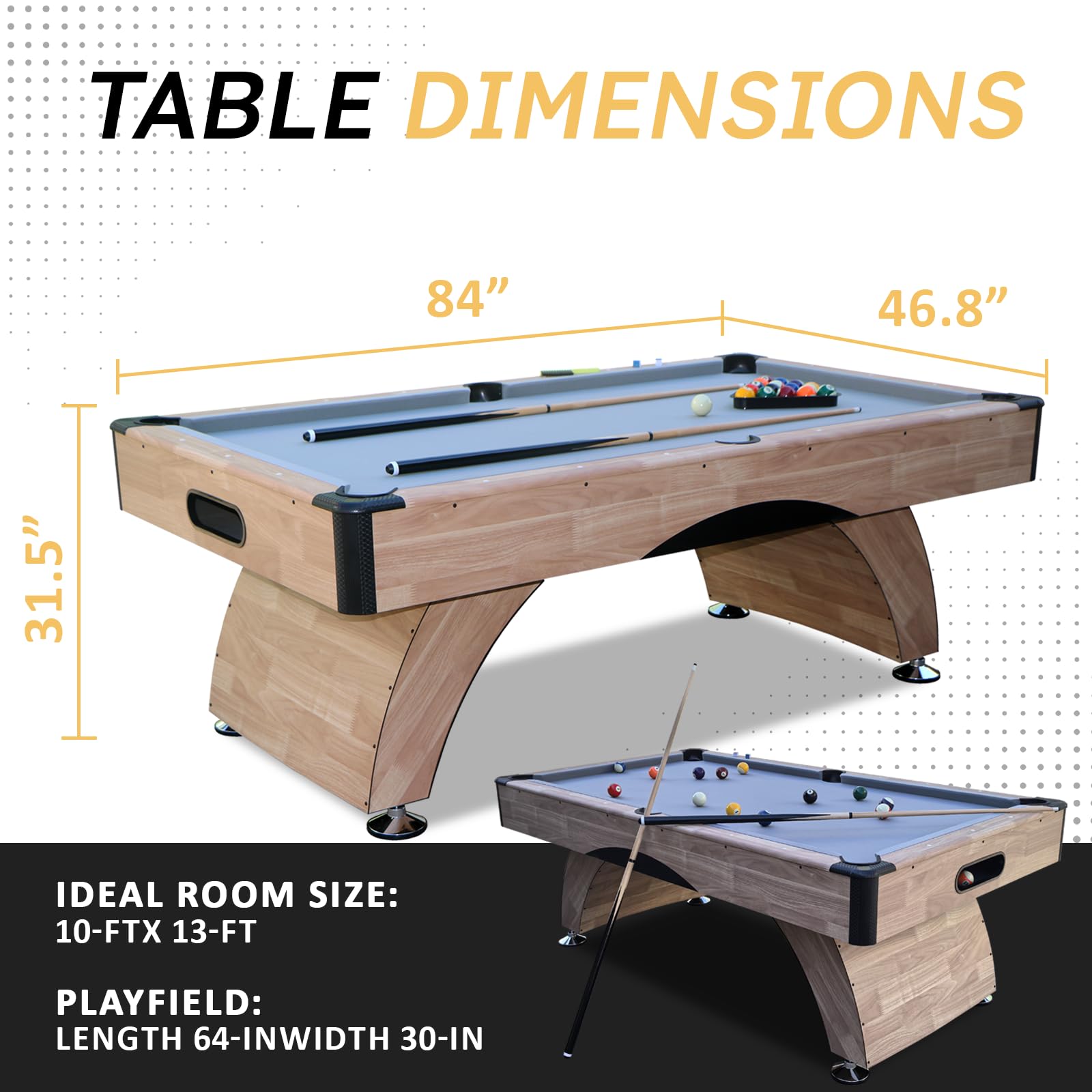 7 FT Pool Table with Accessories