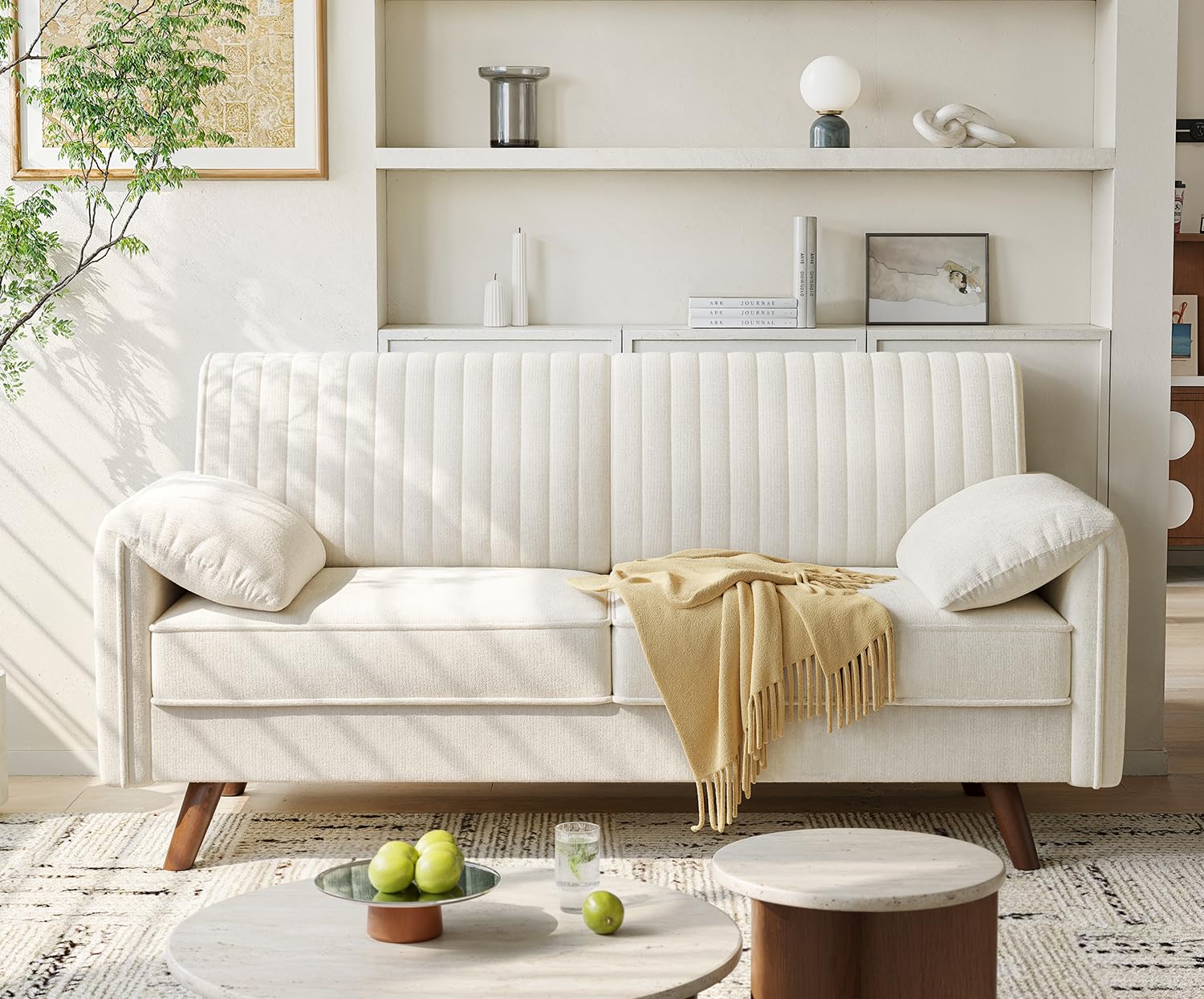 64.5" Chenille Loveseat Sofa with Deep Seat