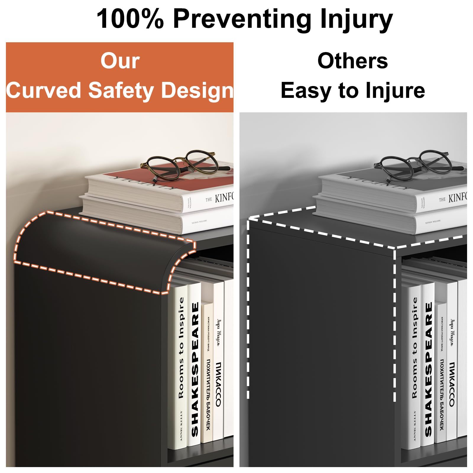 6 Cube Storage Organizer with 2 Fabric Bins