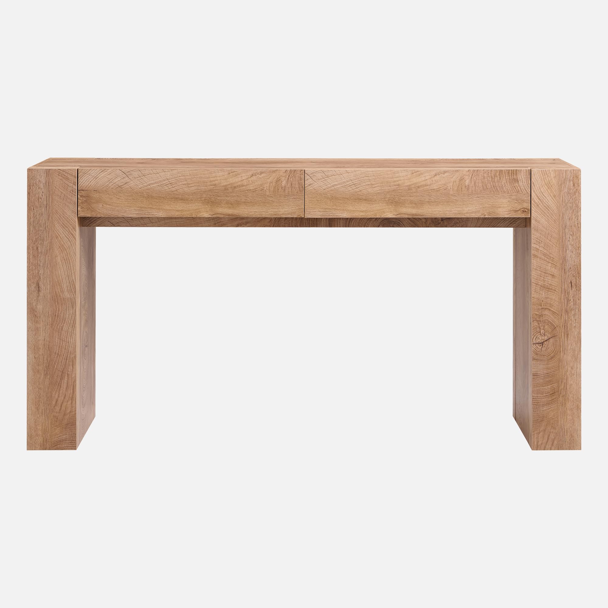 Modern Entryway Console Table with Drawers 63 Inch