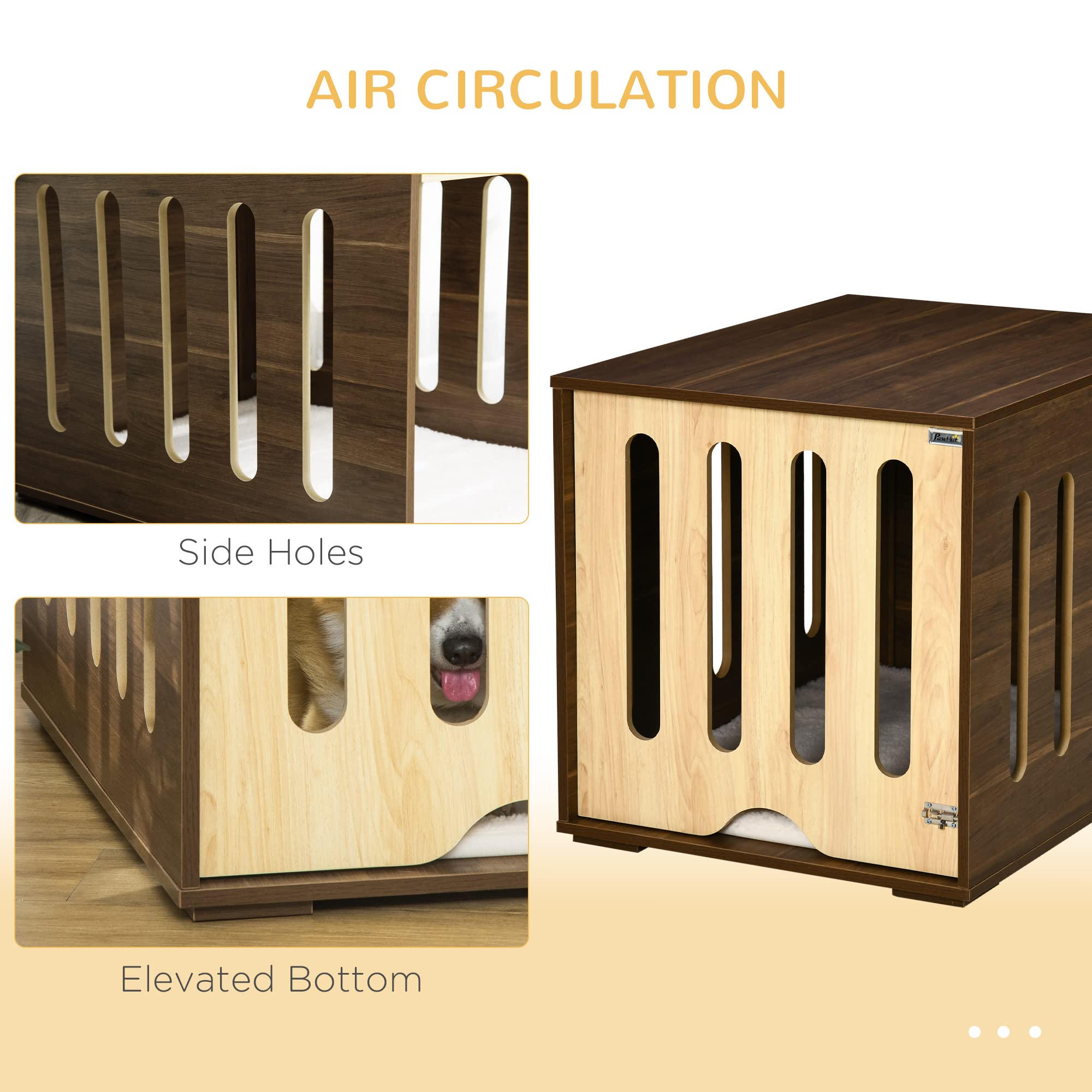 Furniture Style Dog Crate End Table with Cushion