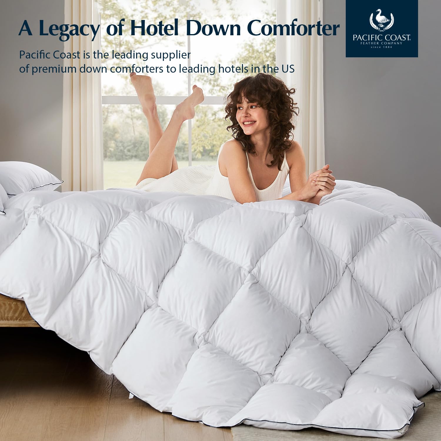 White Goose Feather Down Comforter Queen All Season