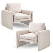 Upholstered Chenille Accent Chairs Set of 2