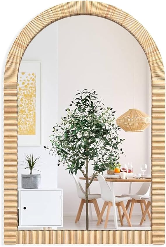 Rattan Rectangular Mirror 24x36