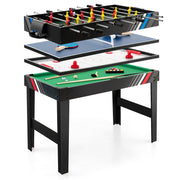 4-in-1 Multi Game Table with Foosball, Pool, Air Hockey & Table Tennis