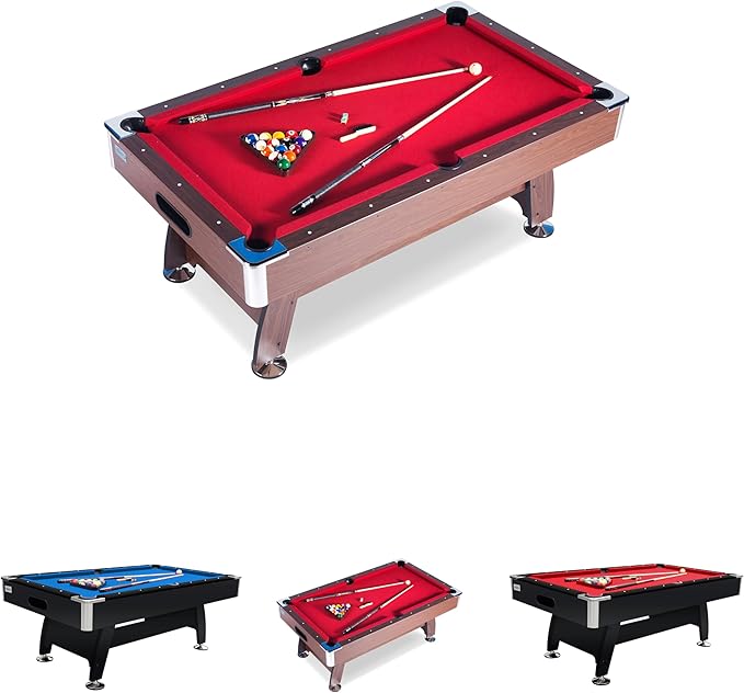 7-Foot Tournament Billiard Pool Table Blue Felt