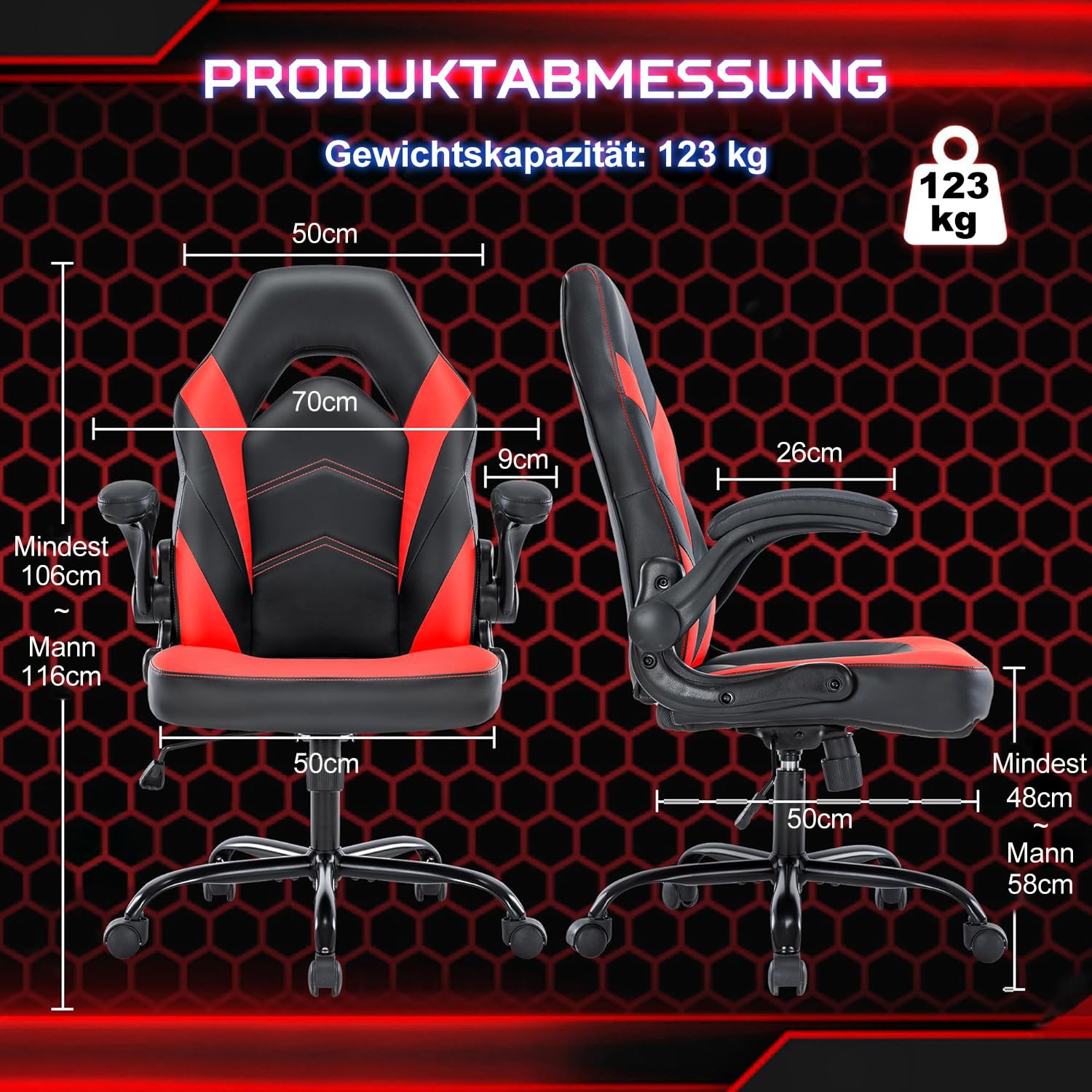 Ergonomic Gaming Office Chair with Lumbar Support
