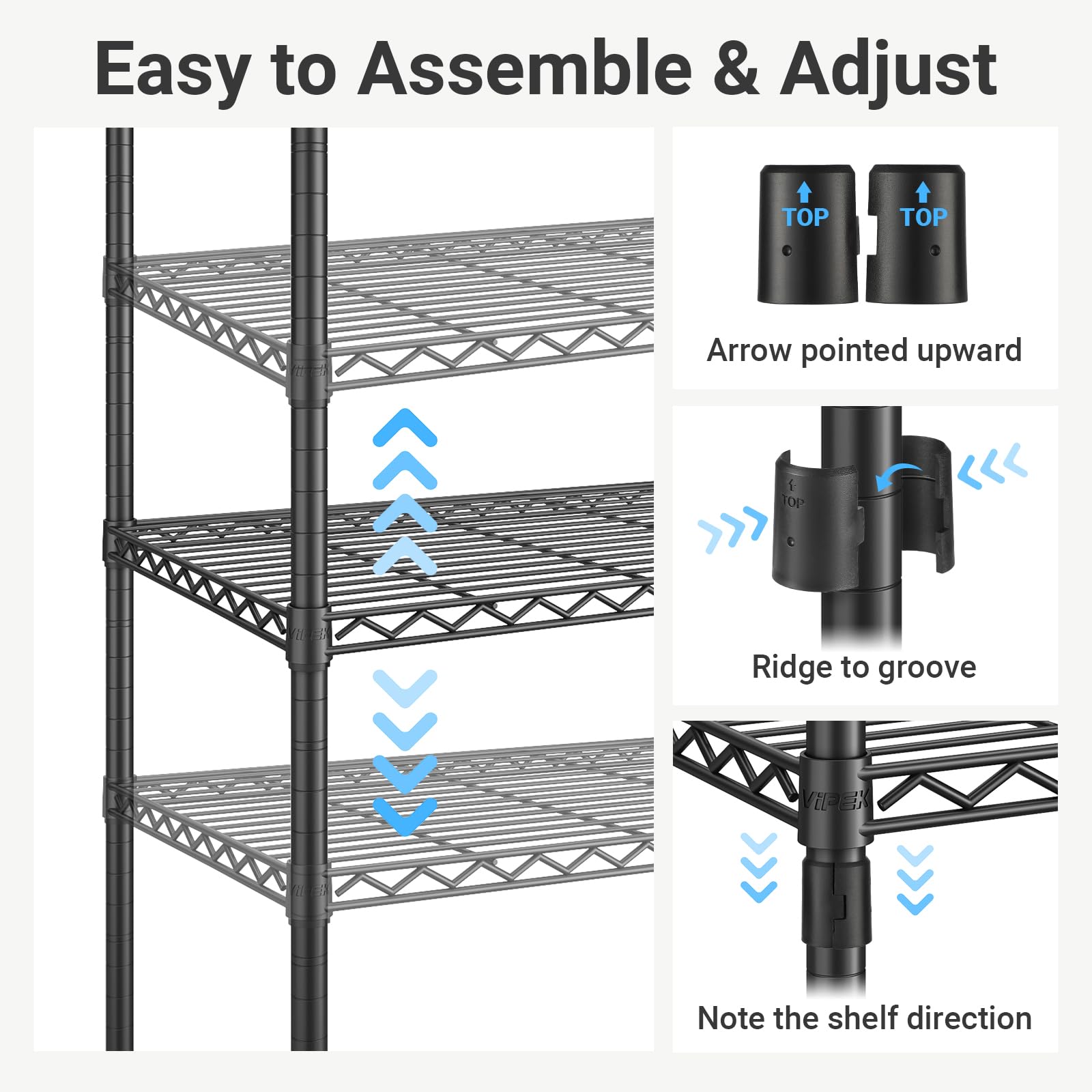 Heavy Duty Clothes Rack Freestanding Closet Organizer