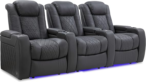 Tuscany Home Theater Seat - Power Recliner Row of 3