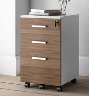 3-Drawer Rolling File Cabinet with Lock