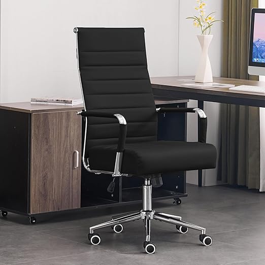 Ergonomic High Back Office Chair with Wheels and Arms