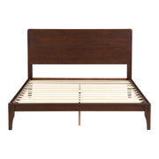 Full Size Bamboo Platform Bed with Tall Headboard