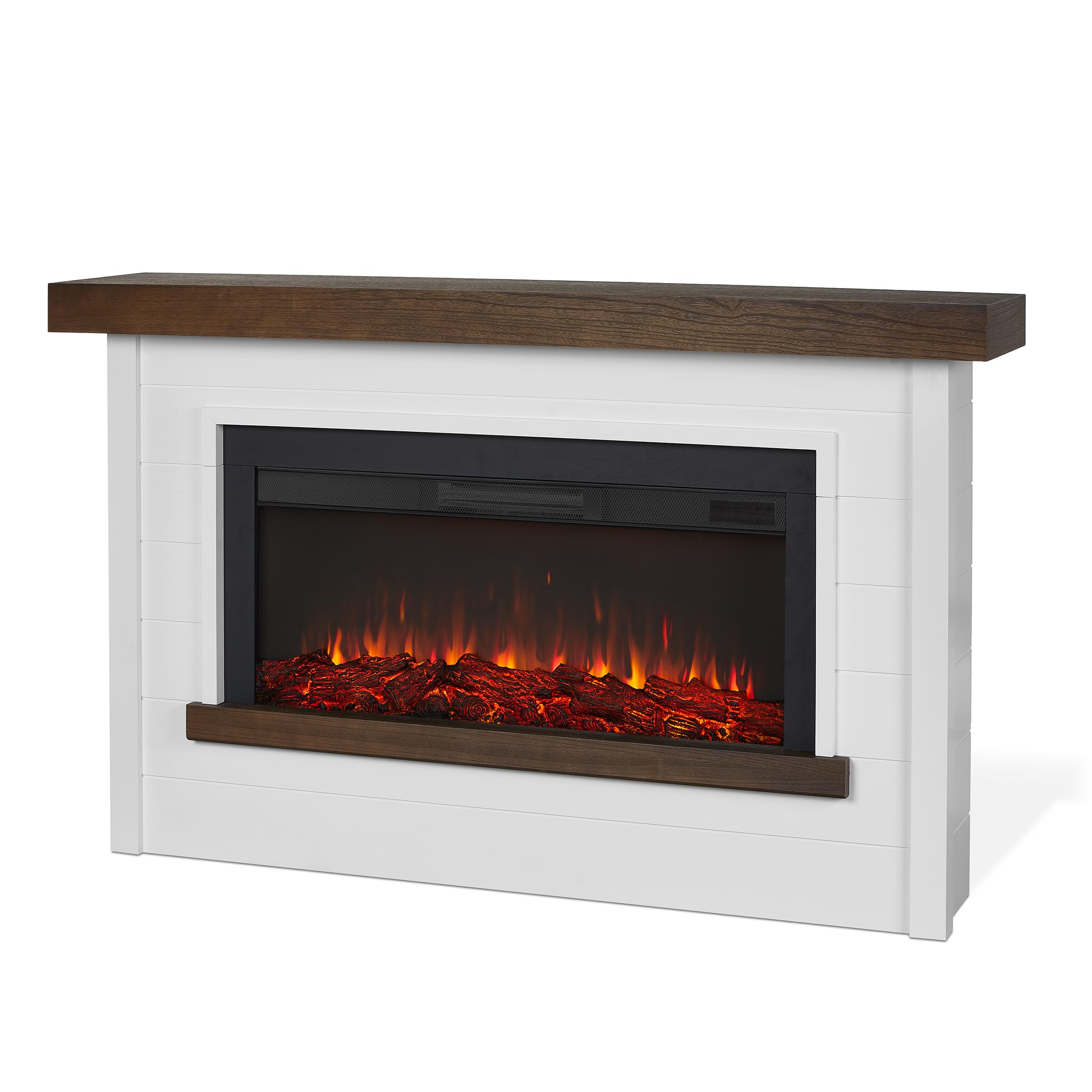 67" Landscape Electric Fireplace with Mantel