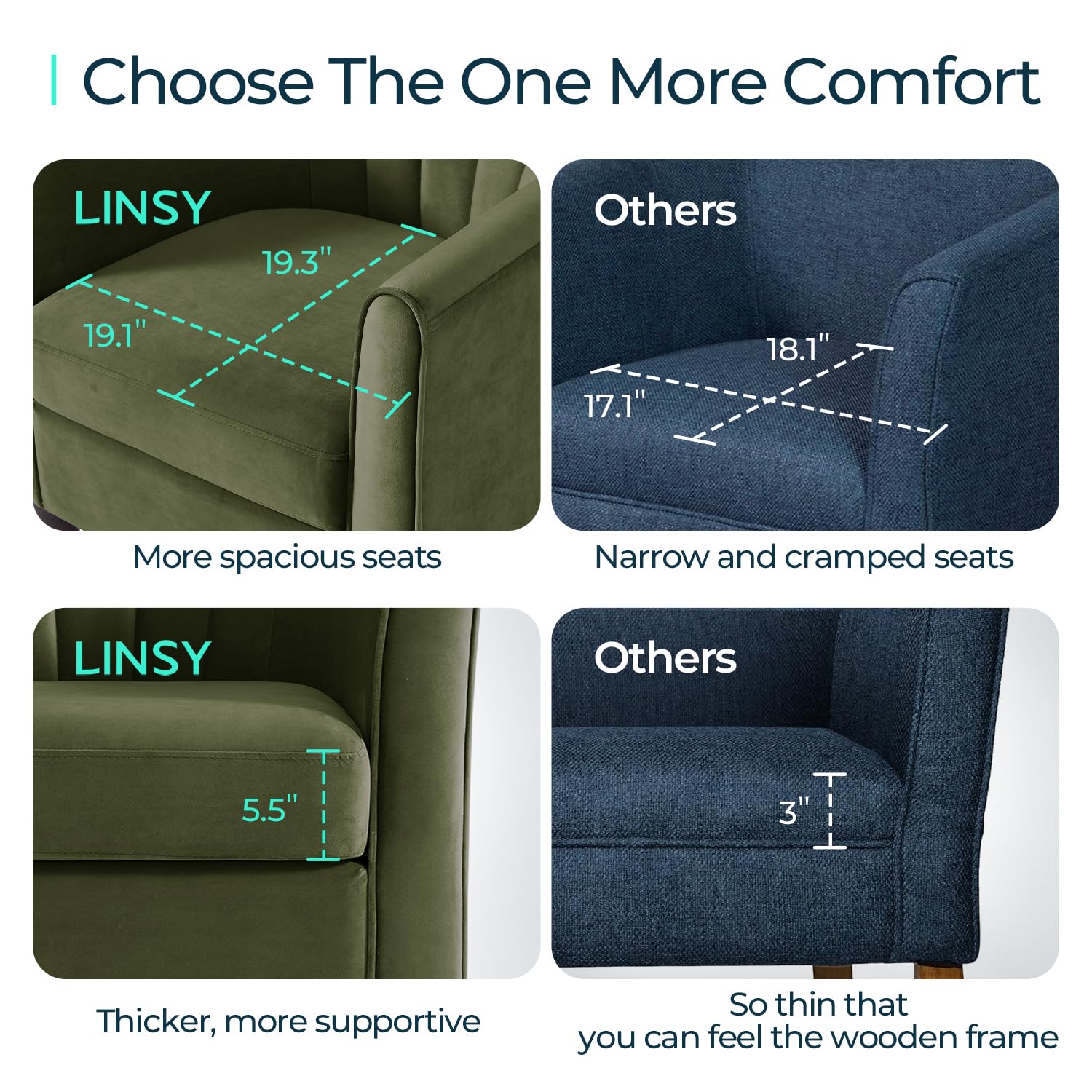 Velvet Barrel Chair Set with Ottoman