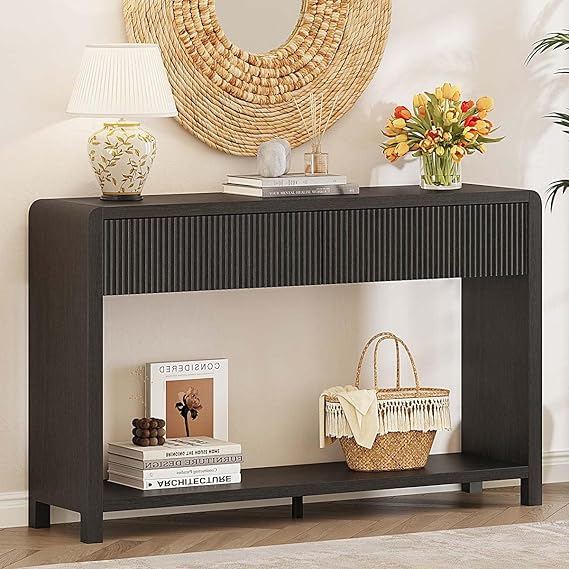 Console Table with 2 Drawers for Entryway