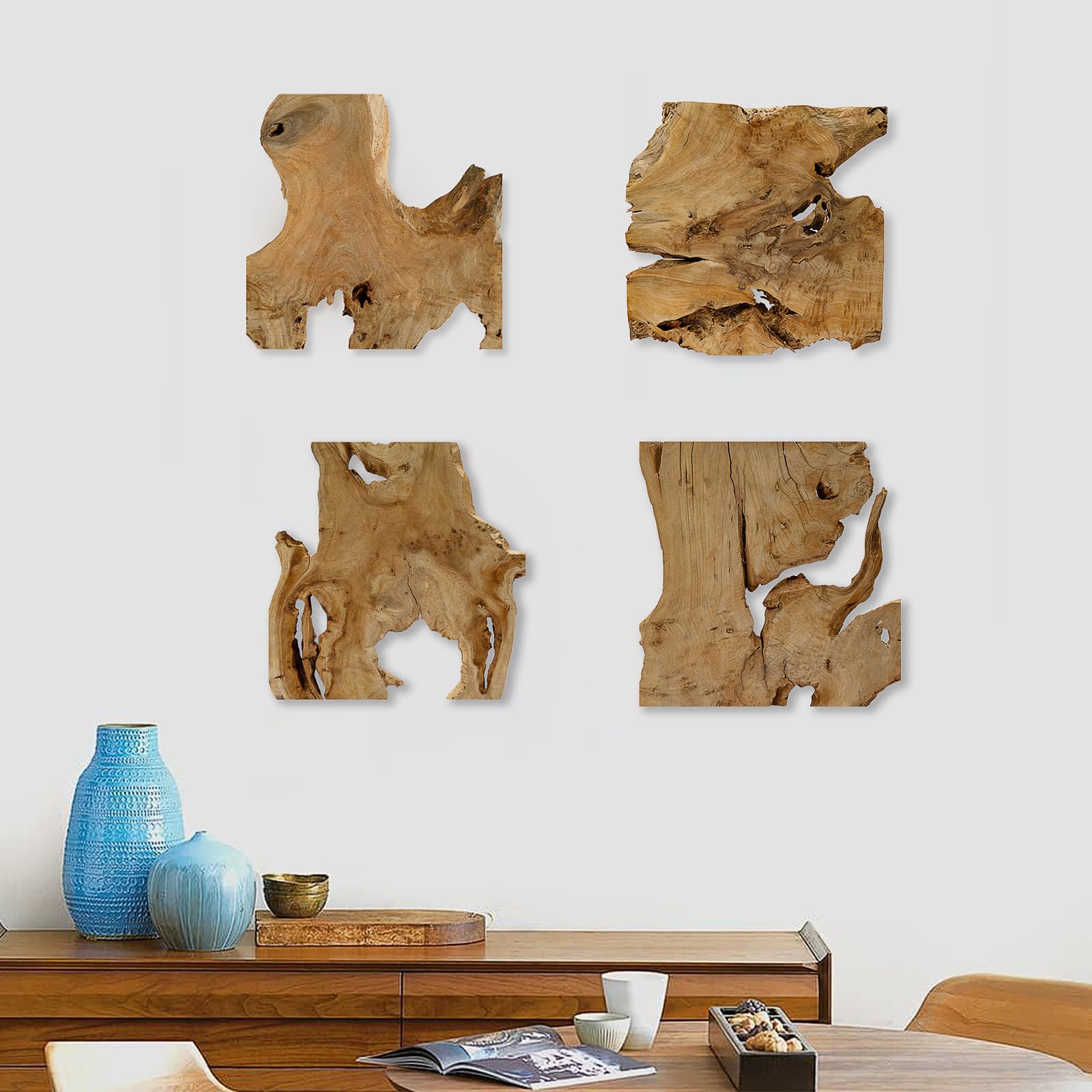 Handcrafted Natural Wood Wall Art